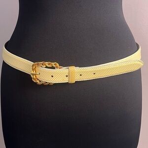 Vintage Carlisle Light Green Genuine Snakeskin Belt Size XL